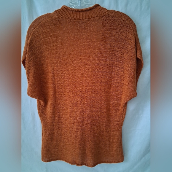 NWT Vintage August Silk Burnt Orange Knit Top - Picture 3 of 5